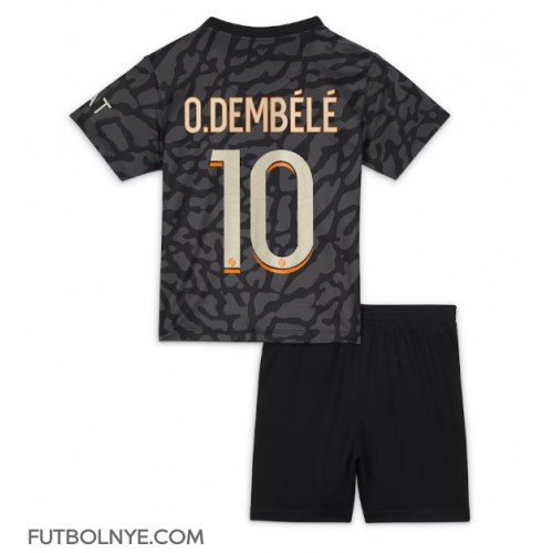 Camiseta Paris Saint-Germain Ousmane Dembele #10 Tercera Equipación para niños 2023-24 manga corta (+ pantalones cortos)